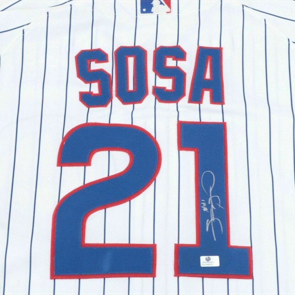 Sammy Sosa Signed Chicago Cubs Baseball Jersey